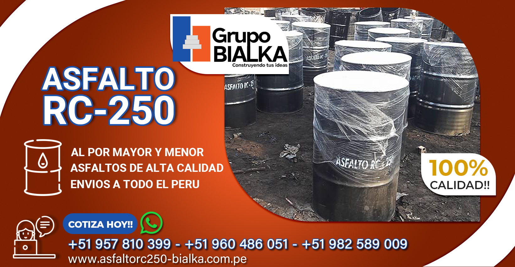 venta de asfalto rc 250